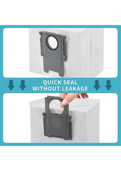 8pcs Toz Torbaları Roborock S8+ / S8 Pro Ultra / S7 Maxv Ultra / Q5 / Q5+ / Q7+ / Q7 Max+ Vakum Süpürge Çantası (Yurt Dışından) fırsatları