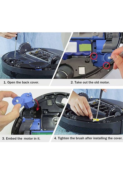 2x Yan Fırça Motor Modülü Irobot Roomba 500 600 700 800 900 I3 Serie Robot Vakum Süpürücü Yedek Motor Modülü (Yurt Dışından) modelleri