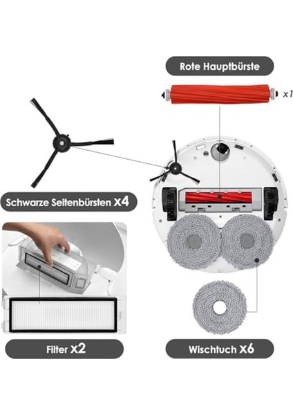 Roborock Q Revo Robot Vakum Süpürge, Toz Torbaları, Ana Silindir Fırçası, Yan Fırçalar, Filtreler, Mop Mendilleri Için Aksesuar Seti (Yurt Dışından) modelleri
