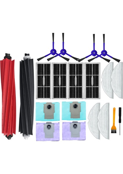 Roborock Için Aksesuar Kiti S8 Pro Ultra Yan Fırça Filtre Mop Bez Tuz Torbaları Roborock S8/s8+ Vakum Süpürge Parçaları (Yurt Dışından) fırsatları