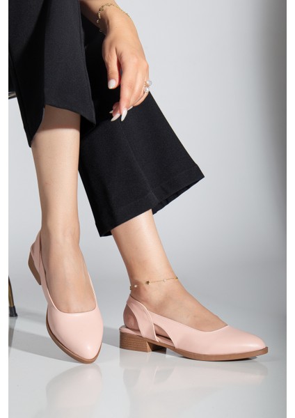 Pore Cilt Kısa Topuk Ayakkabı Mint Yeşil