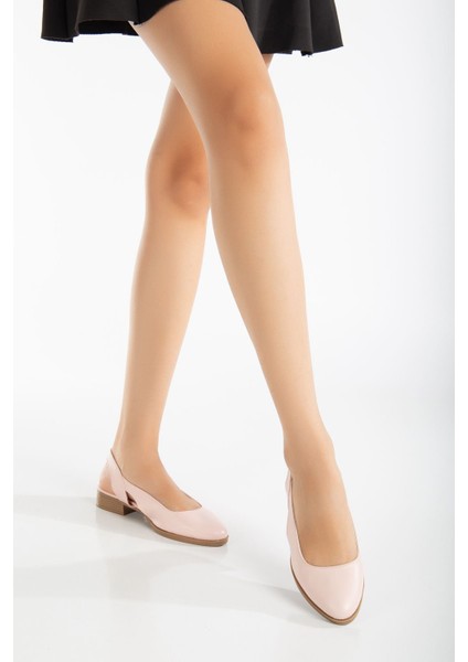 Pore Cilt Kısa Topuk Ayakkabı Mint Yeşil