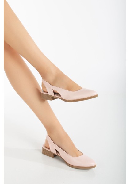 Pore Cilt Kısa Topuk Ayakkabı Mint Yeşil