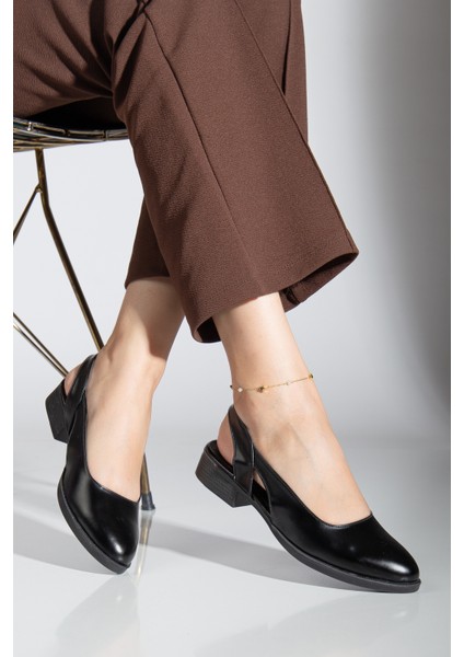 Pore Cilt Kısa Topuk Ayakkabı Mint Yeşil