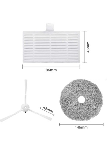 Uwant U200 Pro Robot Için Vakum Temizleyici Yan Fırça Hepa Filtre Mop Kumaşları Rag Yedek Parça Değiştirme Aksesuarları (Yurt Dışından) modelleri