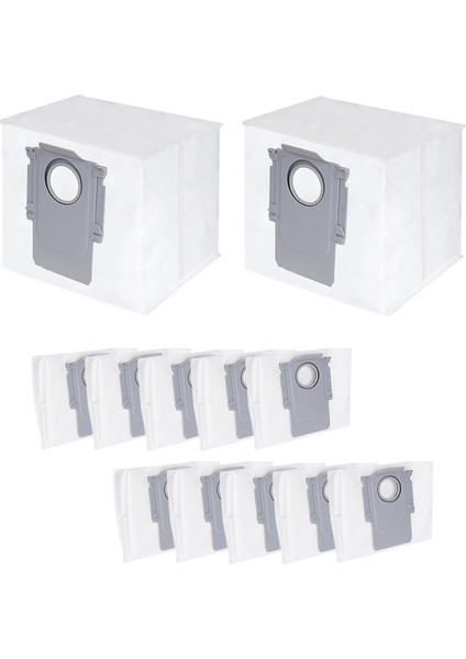 12PCS Toz Torbaları Roborock S8+ / S8 Pro Ultra / S7 Maxv Ultra / Q5 / Q5+ / Q7+ / Q7 Max+ Vakum Süpürge Çantası (Yurt Dışından)