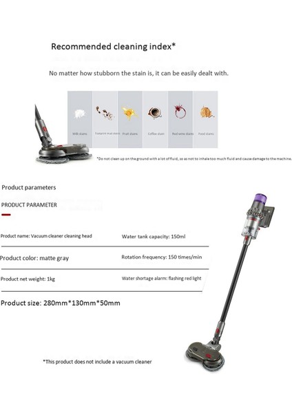 2x Elektrikli Islak Kuru Kamar Dyson V7 V7 V8 V10 V11 Kablosuz Elektrikli Temel Aksesuarlar Su Deposu Paspaslı Pedler (Yurt Dışından)