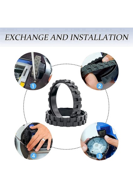 24PCS Irobot Için Lastik Cilt Tekerleği Lastiği I7 I7 Artı E5 E6 E7 500 600 700 800 900 Serisi S9 S9+ Vakum Süpürge Parçası (Yurt Dışından) modelleri