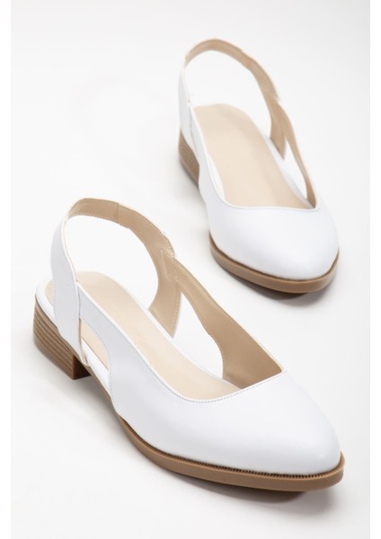 Pore Cilt Kadın Kısa Topuk Ayakkabı Suni Deri Düz Taban Şık