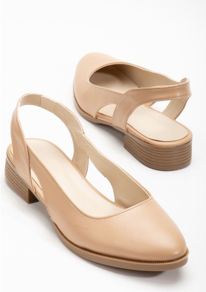 Pore Cilt Kısa Topuk Ayakkabı Mint Yeşil