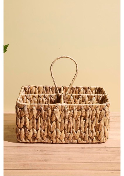 Cliento Hasır 4 Bölmeli Organizer Sepet