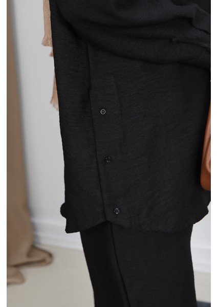 Gizli Düğmeli Pantolonlu Takım indirimleri