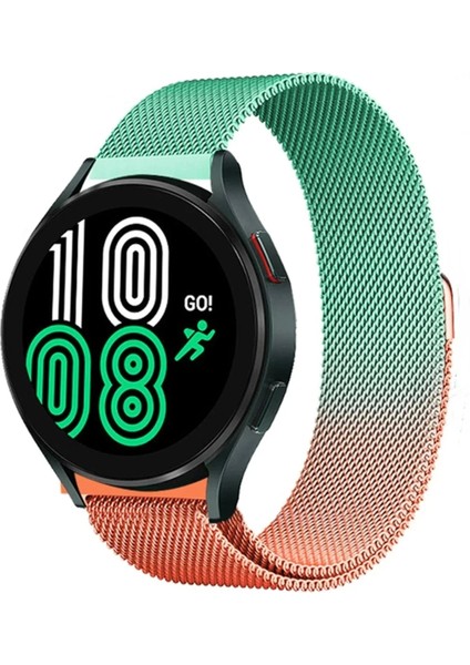 Newface Watch 20MM Metal Mıknatıslı Kordon - Turuncu-Yeşil