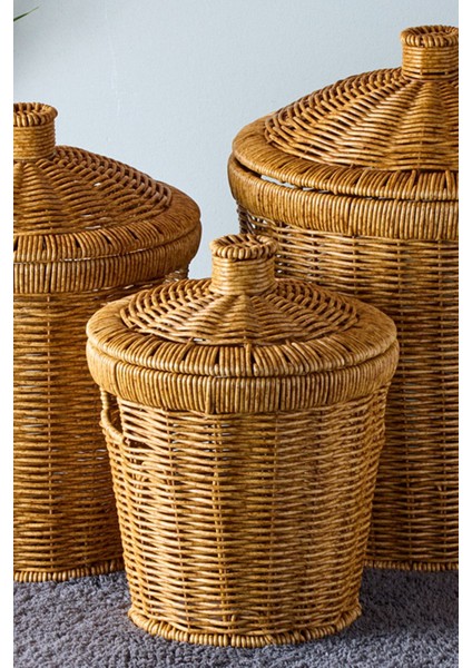 Bansko 3'lü Kahverengi Patates Soğan Sarımsak Sepeti modelleri