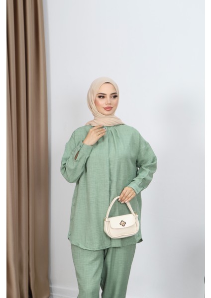 Gizli Düğmeli Pantolonlu Takım modelleri