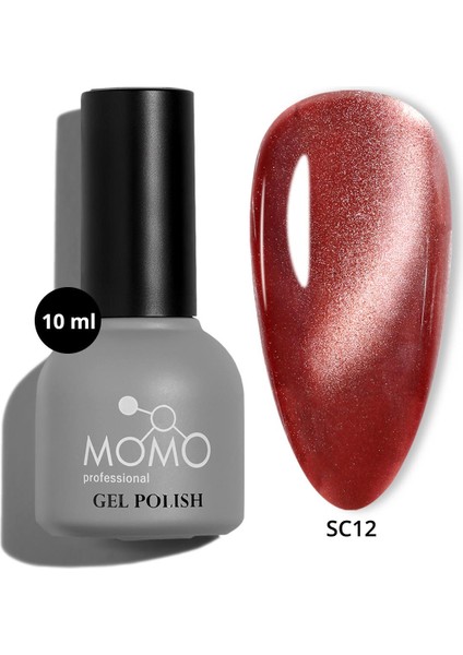 Korean Cat Eye, Silky Cat Eye, Kedi Gözü Oje, SC12 Bordo, 10 ml