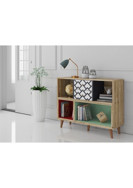 Hunerika Lucca 2 Çekmeceli Şifonyer-Renkli-Minifiks Bağlantılı