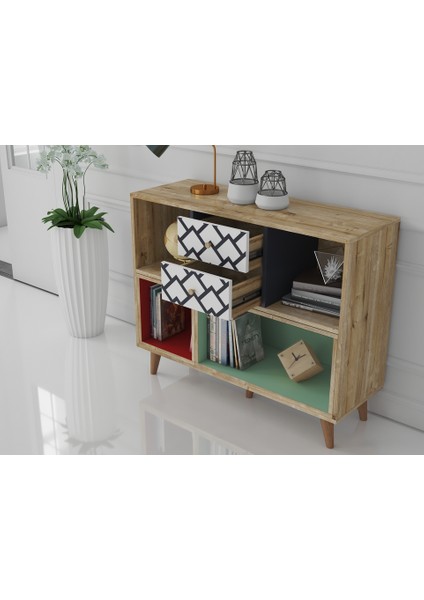 Hunerika Lucca 2 Çekmeceli Şifonyer-Renkli-Minifiks Bağlantılı fırsatları