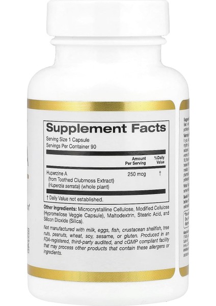 Huperzine A Memory & Cognitive 250 Mcg 90 Veggie Caps fiyatları