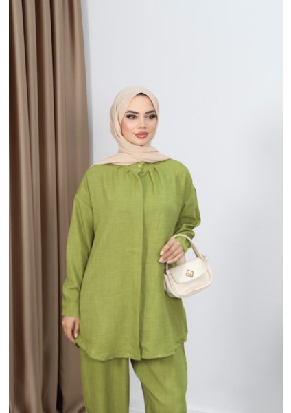 Gizli Düğmeli Pantolonlu Takım modelleri