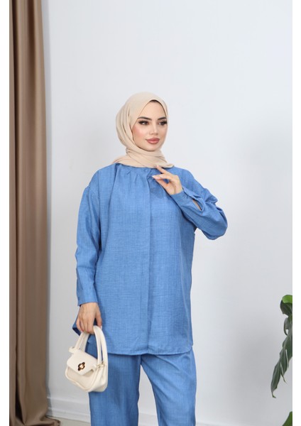 Gizli Düğmeli Pantolonlu Takım fırsatları