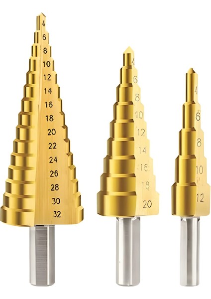 Kademeli Matkap Ucu Seti