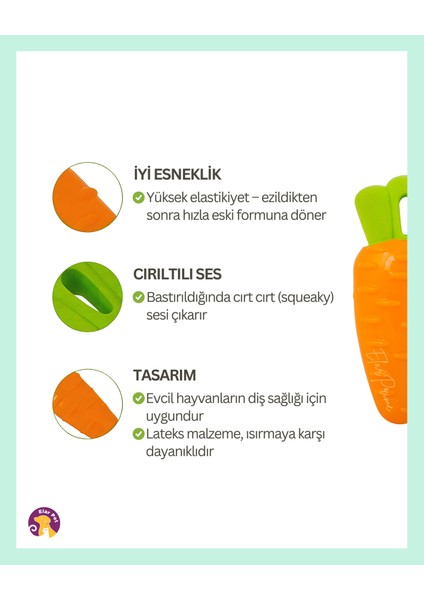 Havuç Şeklinde Sesli Köpek Oyuncağı indirimleri