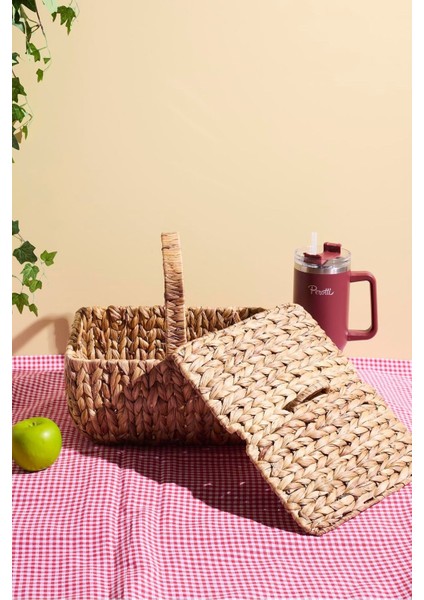 Cliento Hasır Kapaklı Piknik Sepeti 35X28 cm fiyatları