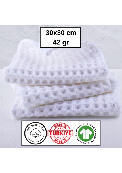 Lüks Mutfak Havlusu 3 Adet - Yüksek Kalite, 100% Pamuk, 30X30 Cm, Waffle Dokuma Washcloth Havlu modelleri