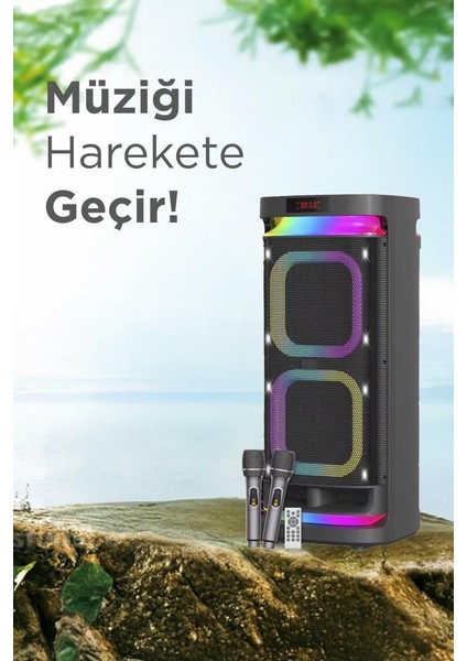 KTS-1991 LED Işıklı Mikrofonlu Kumandalı Bluetooth Hoparlör modelleri