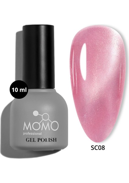 Korean Cat Eye, Silky Cat Eye, Kedi Gözü Oje, SC08 Pembe, 10 ml