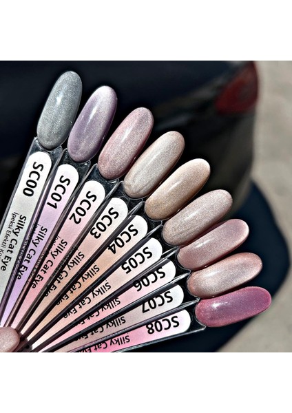 Korean Silky Cat Eye, Kedi Gözü Oje, SC02 Pastel Rose 10 ml modelleri