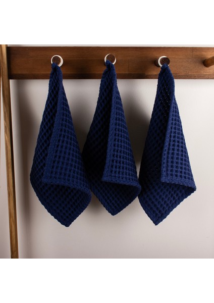 Lüks Mutfak Havlusu 3 Adet - Yüksek Kalite, 100% Pamuk, 30X30 Cm, Waffle Dokuma Washcloth Havlu