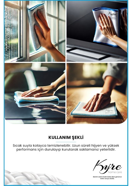 Mikrofiber Temizlik Bezi 40x40 cm - Anti-Statik, Çok Amaçlı ve Ergonomik Tasarım