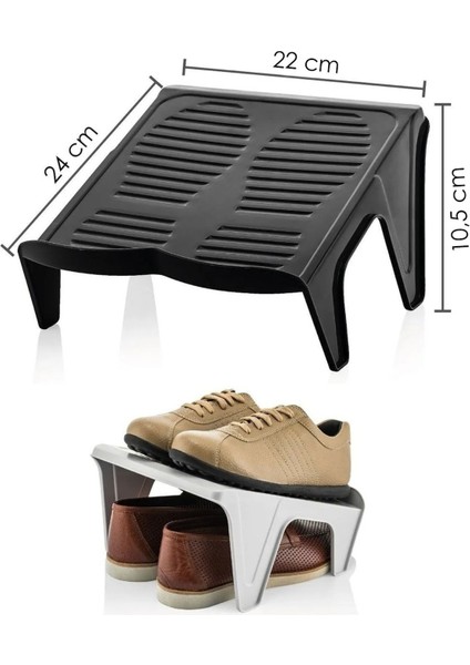 Dayanıklı Siyah Plastik Ayakkabı Rampası - 5 Parça Şeffaf, Kapaksız ve Toz Geçirmez Düzenleyici indirimleri