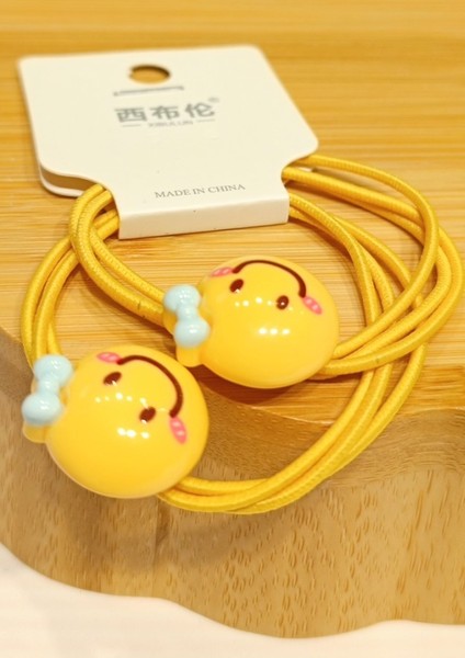 Lüks Figürlü Ikili Renkli Lastik Toka