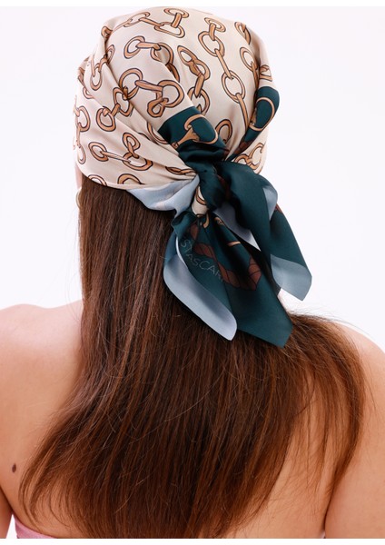 Zincir Desenli Model Fular Bandana Şal Estascarf 70X70 cm indirimleri