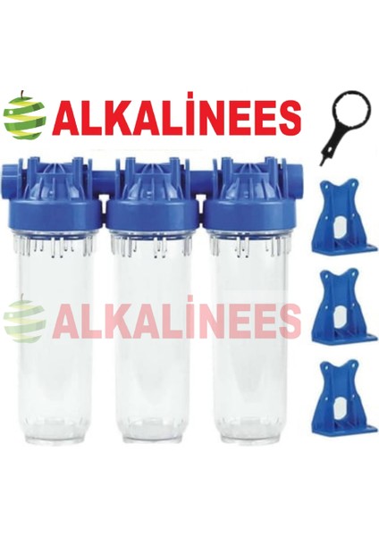 Daire Bina Sayaç Girişi 10" 3 Aşama Su Arıtma Filtresi Tortu ve Çamur Önleyici Sistem fiyatları