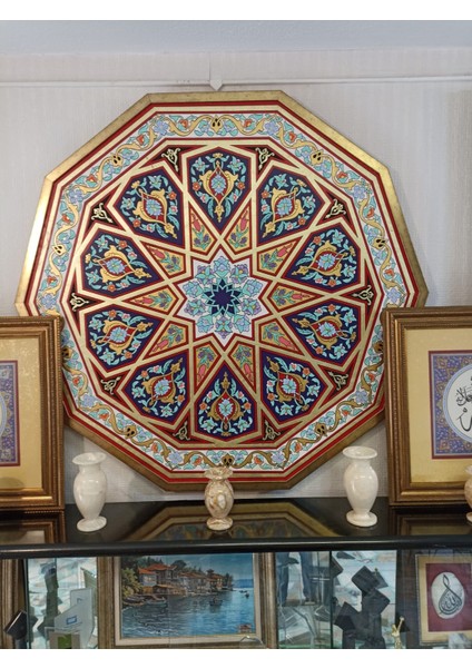 5615 Kalem Işi Altın Varaklı Tavan Göbeği . modelleri