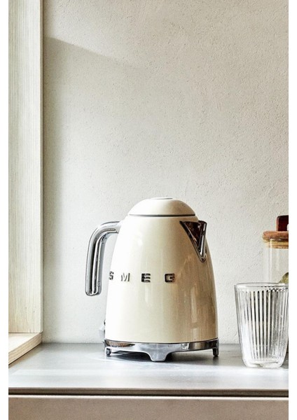 50 Style Retro Krem 1,7 Lt Paslanmaz Çelik Kettle Klf03creu