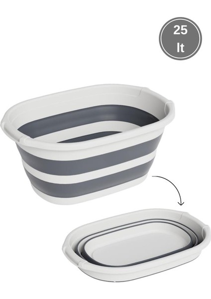 Katlanır 25 Lt Sepet ve 10 Lt Kova Seti, Akordiyon Çamaşır Oyuncak Selesi Kutusu + Kulplu Su Kovası fiyatları