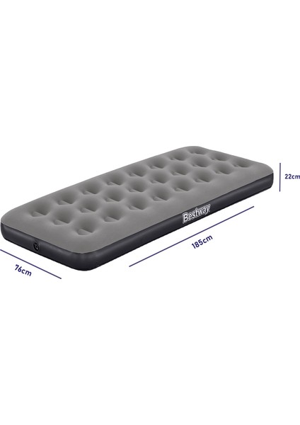 Single Tek Kişilik Şişme Yatak + El Pompası ve Yastık 185X76X22CM 671GY BW142 fiyatları