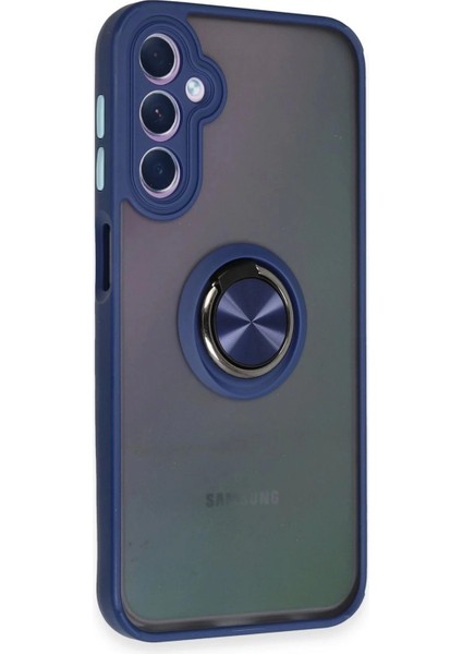 Newface Samsung Galaxy A24 4g Kılıf Montreal Yüzüklü Silikon Kapak - Lacivert fiyatları