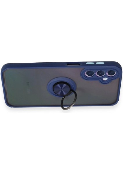 Newface Samsung Galaxy A24 4g Kılıf Montreal Yüzüklü Silikon Kapak - Lacivert modelleri