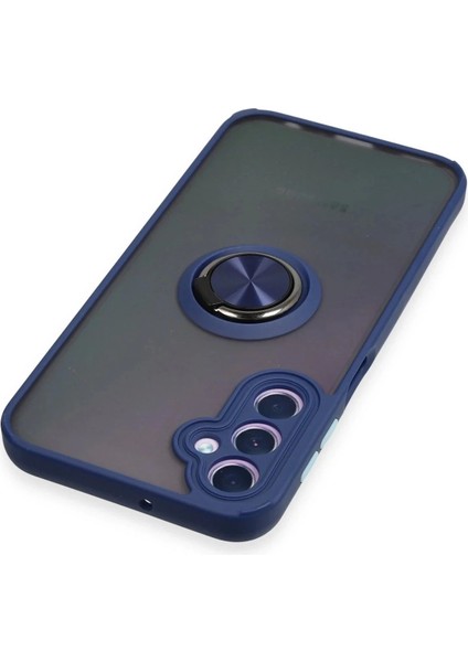 Newface Samsung Galaxy A24 4g Kılıf Montreal Yüzüklü Silikon Kapak - Lacivert fırsatları
