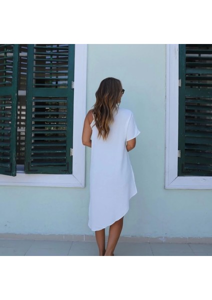 Kadın Tek Omuzu Açık Askılı Asimetrik Kesim Detaylı Bluz modelleri