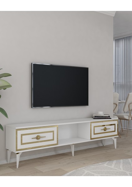 Violadd Tv Sehpası Beyaz-Altın fiyatları