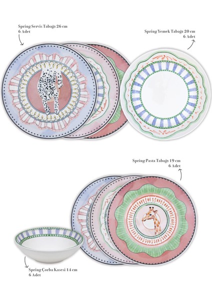 Spring 6 Kişilik Yemek Takımı 24 Parça Set 1 fiyatları
