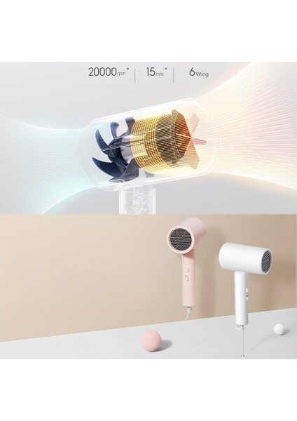 1600W Kompakt Saç Kurutma Makinesi - Güçlü Performans, Soğuk Hava Modu, 2 Hız Ayarı, Ergonomik Tasarım, Profesyonel Kullanım İçin