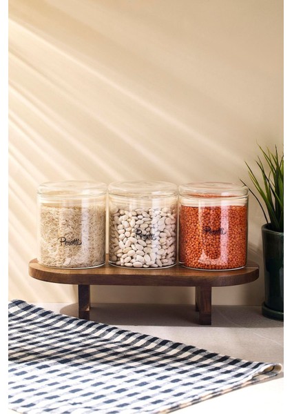 Fraser 500 ml 3'lü Borosilikat Cam Kavanoz 10X10 cm